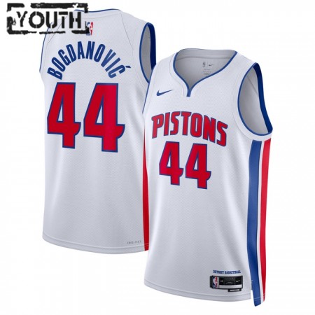 Maillot Enfant Detroit Pistons Bojan Bogdanovic 44 2022-23 Nike Association Edition Blanc Swingman